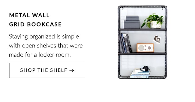 METAL WALL GRID BOOKCASE - SHOP THE SHELF