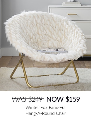  WAS$249- NOW $159 Winter Fox Faux-Fur Hang-A-Round Chair 
