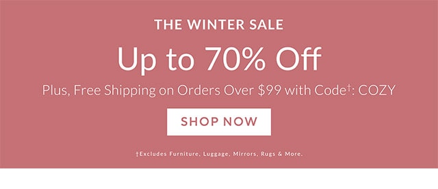 THE WINTER SALE. UP TO 70% OFF. PLUS, FREE SHIPPING ON ORDERS OVER $99 WITH CODE: COZY. SHOP NOW.
