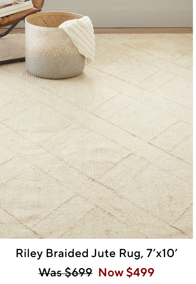  Riley Braided Jute Rug, 7'x10 Was-$699 Now $499 
