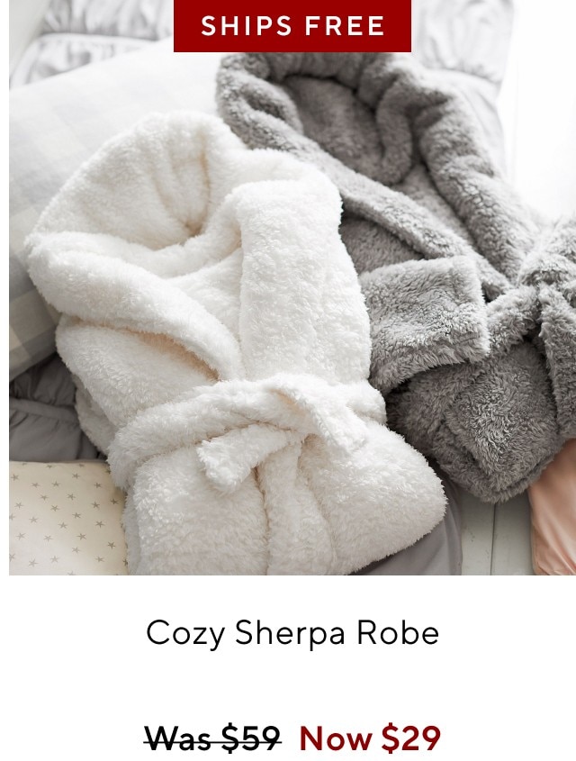 cozy sherpa robe
