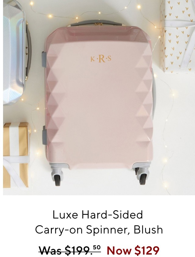 Luxe hard-sided carry-on spinner