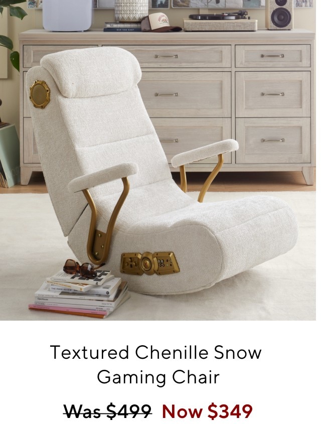 Textured chenille snow gaming chair