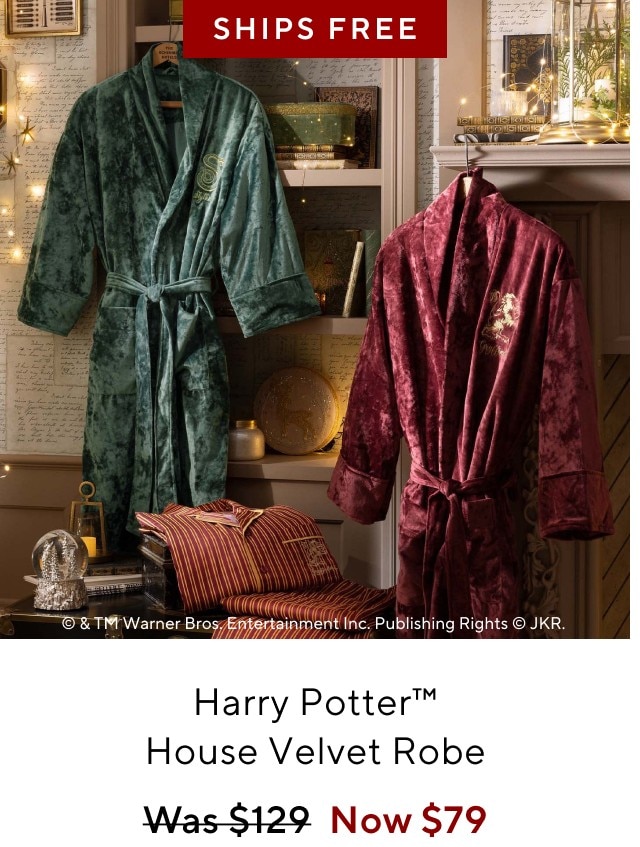 Harry potter house velvet robe