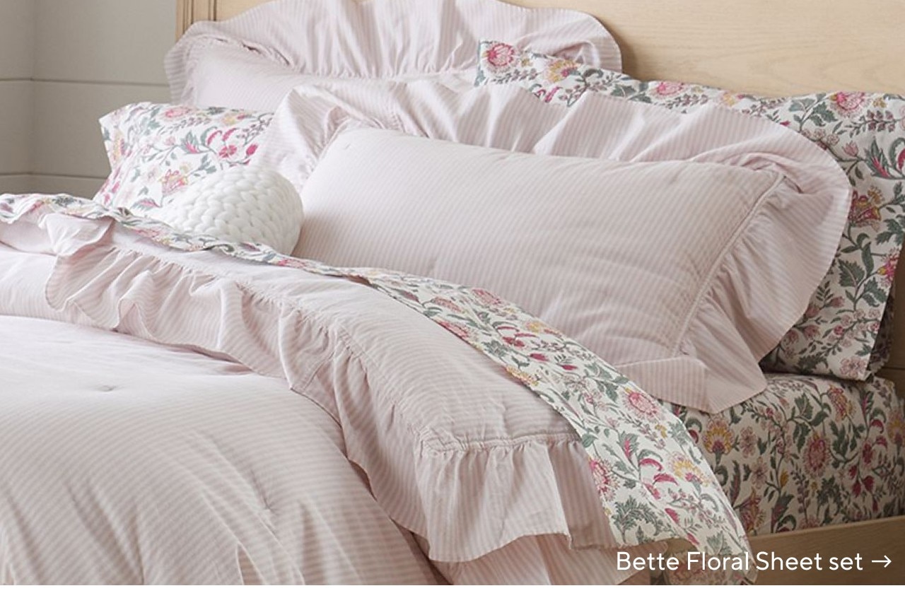 Bette floral sheet set