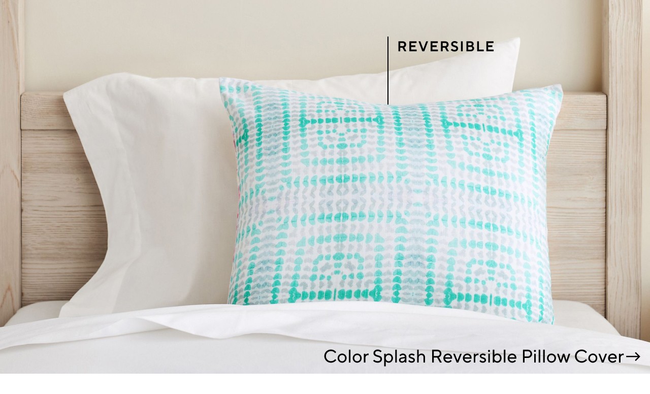 Color splash reversible pillow cover