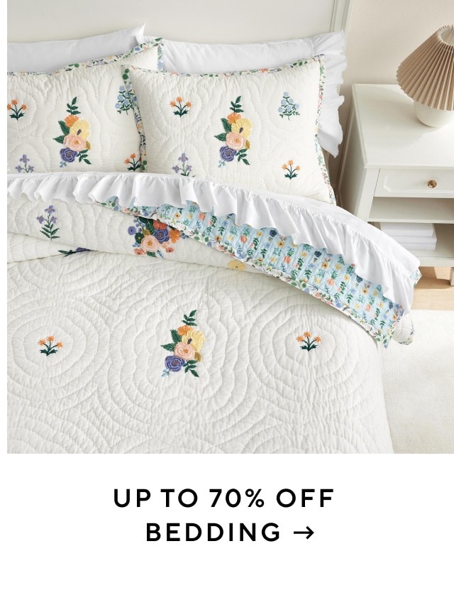 Up to 70% off bedding