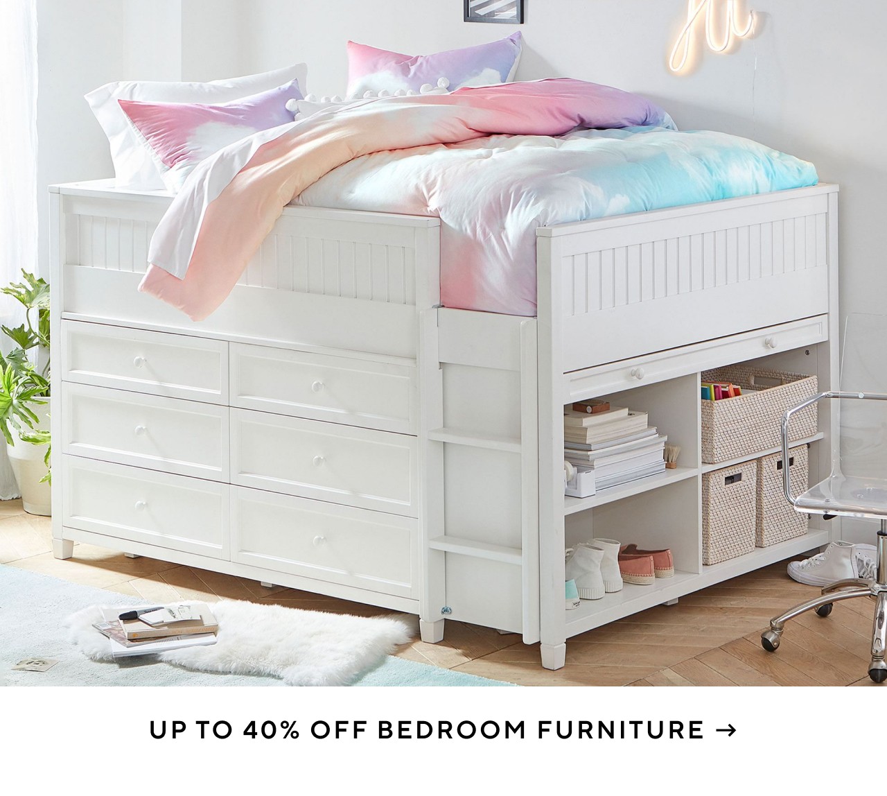 Up to 40% off bedroom furniture