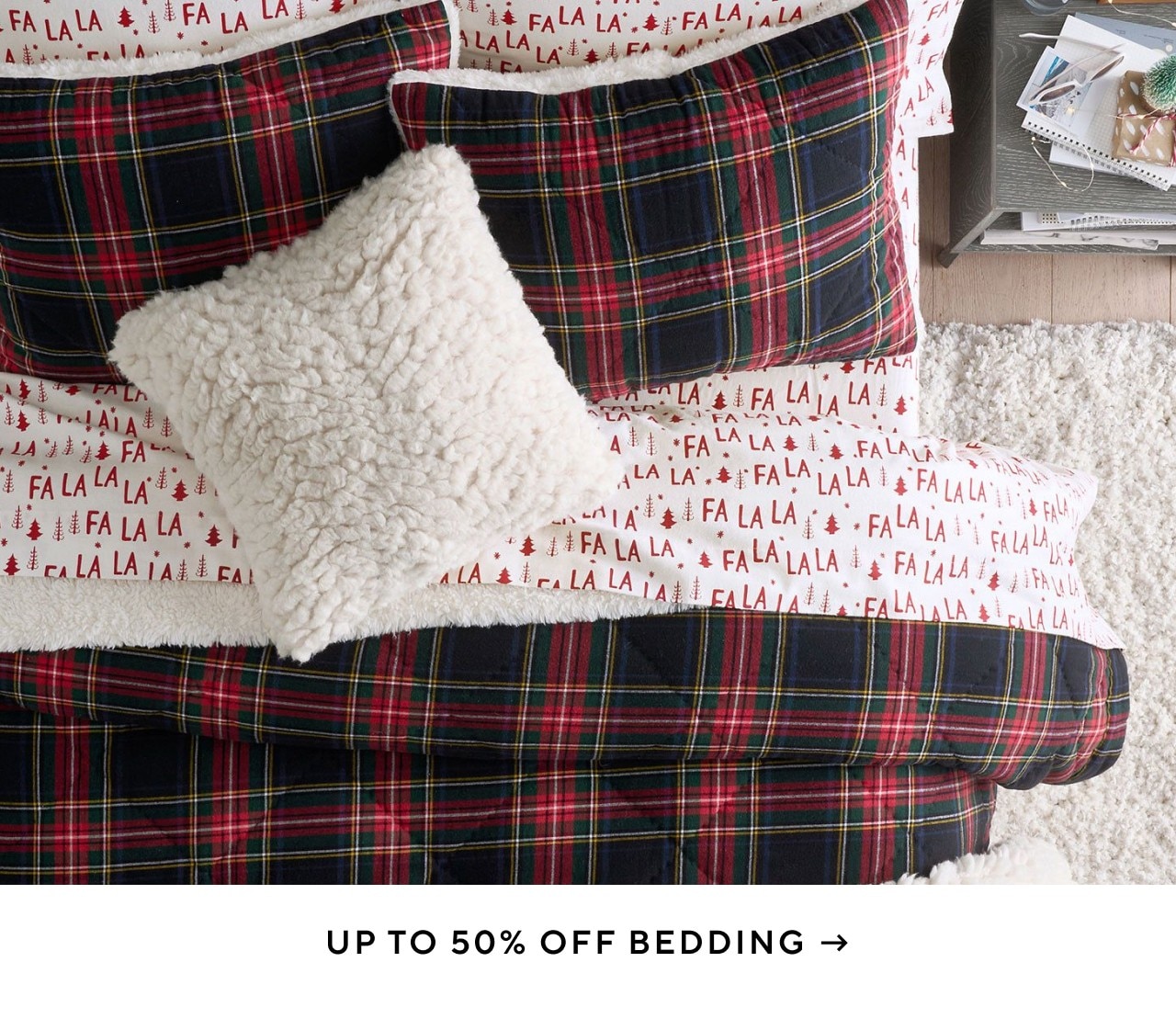 Up to 50% off bedding
