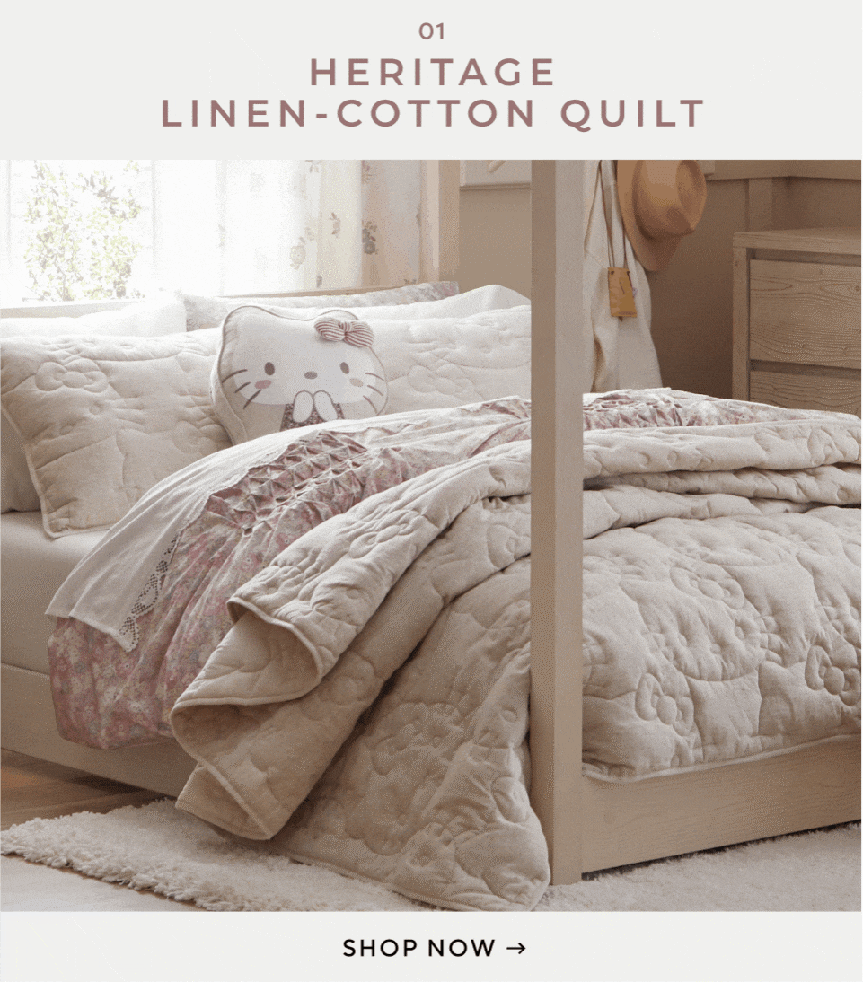 Heritage linen-cotton quilt