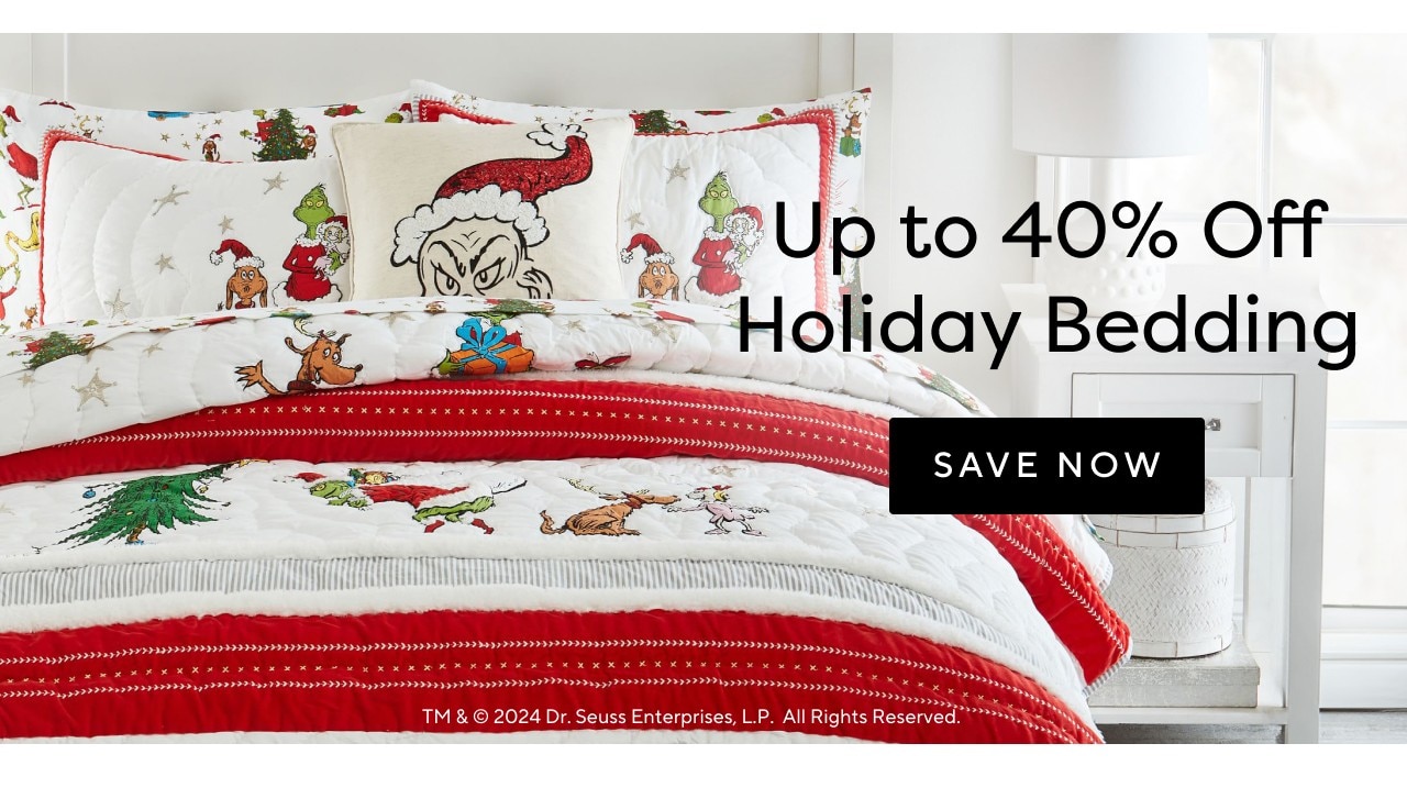 Up to 40% Off Holiday Bedding