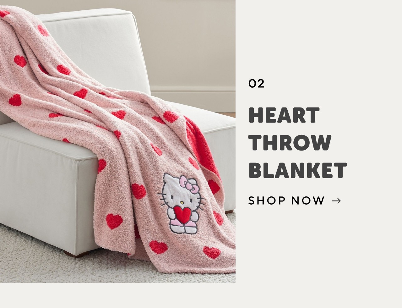 Heart throw blanket