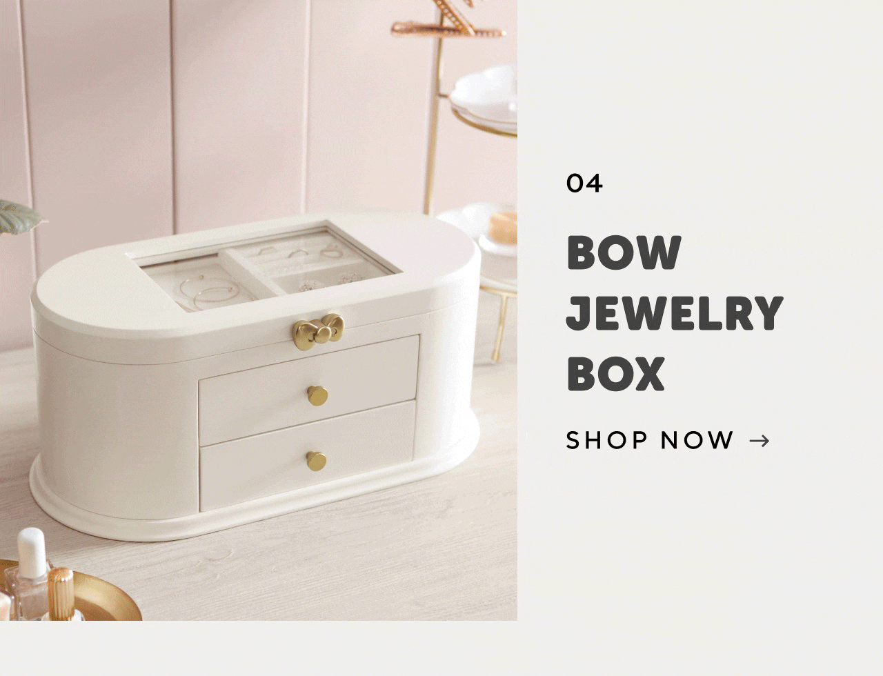 Bow jewelry box