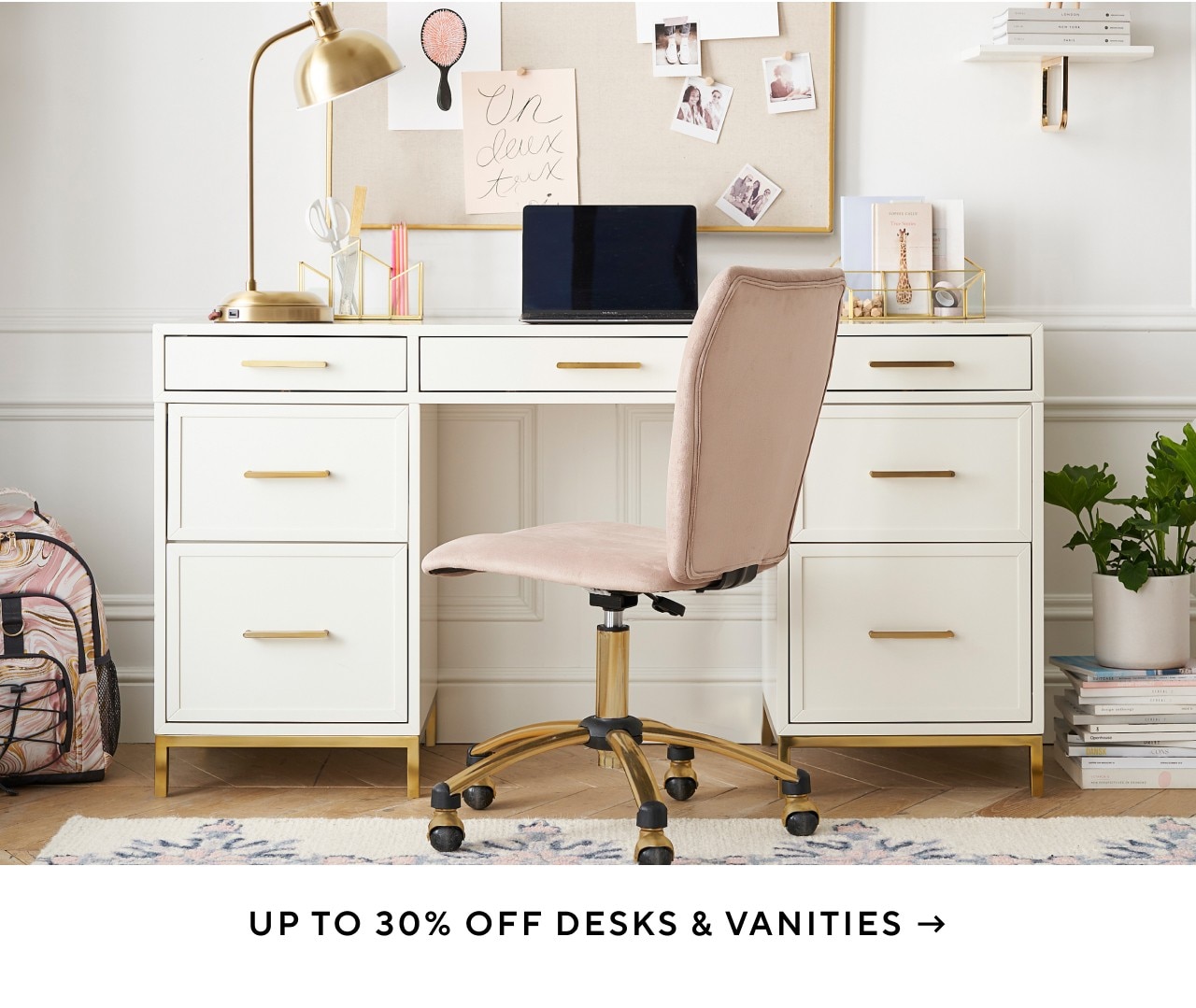Up to 30% Off Desks & Vanities