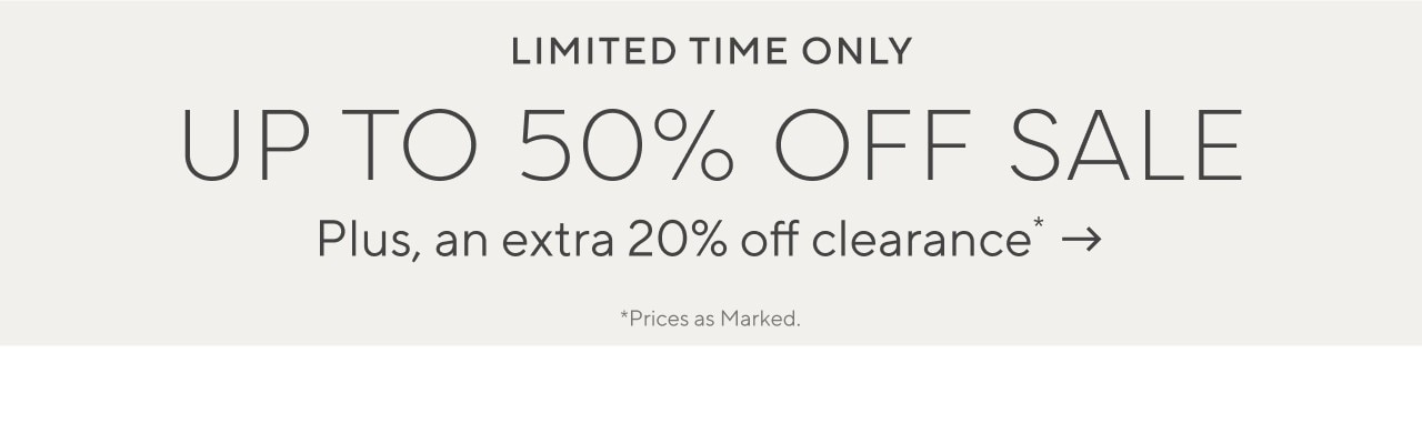 Up to 50% off sale