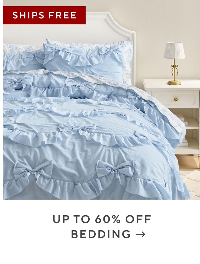Up to 60% off bedding