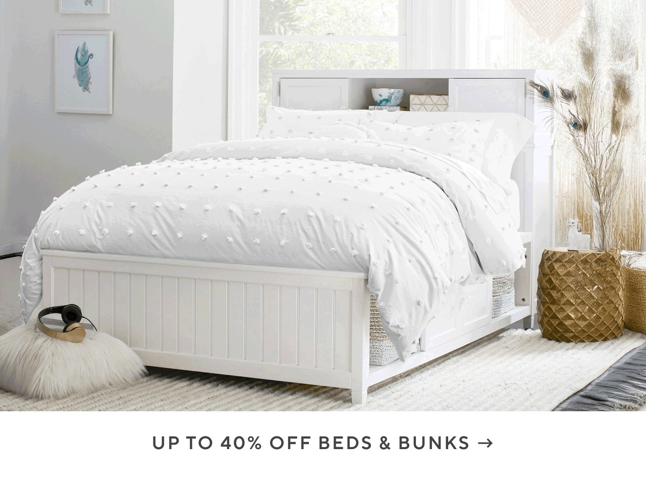 Up to 40% off beds and bunks
