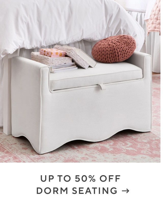 Up to 50% off dorm seating