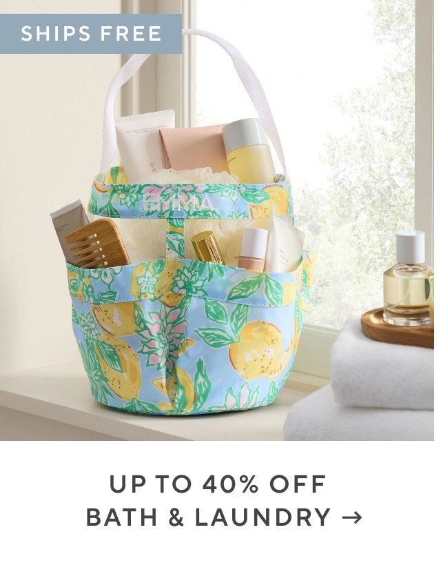 Up to 40% off bath and laundry