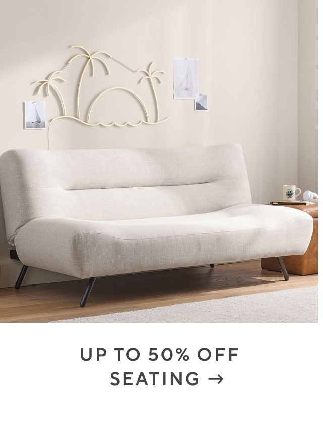 Up to 50% off seating
