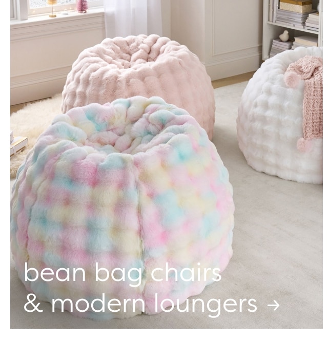 Bean bag chairs and modern loungers