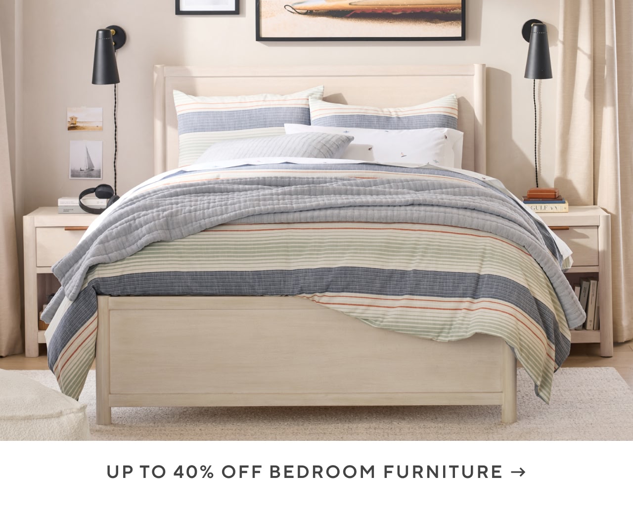 Up to 40% off bedroom furniture