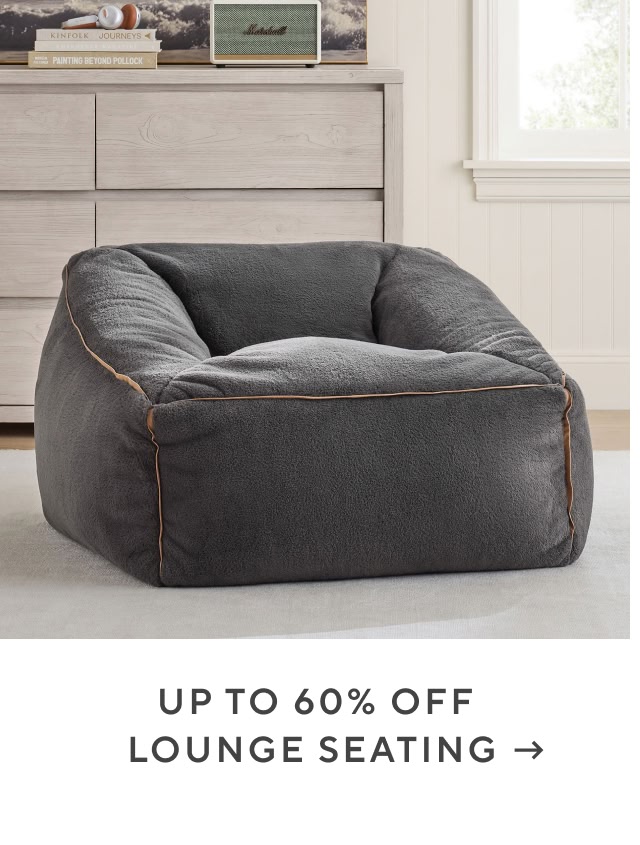 Up to 60% lounge seating