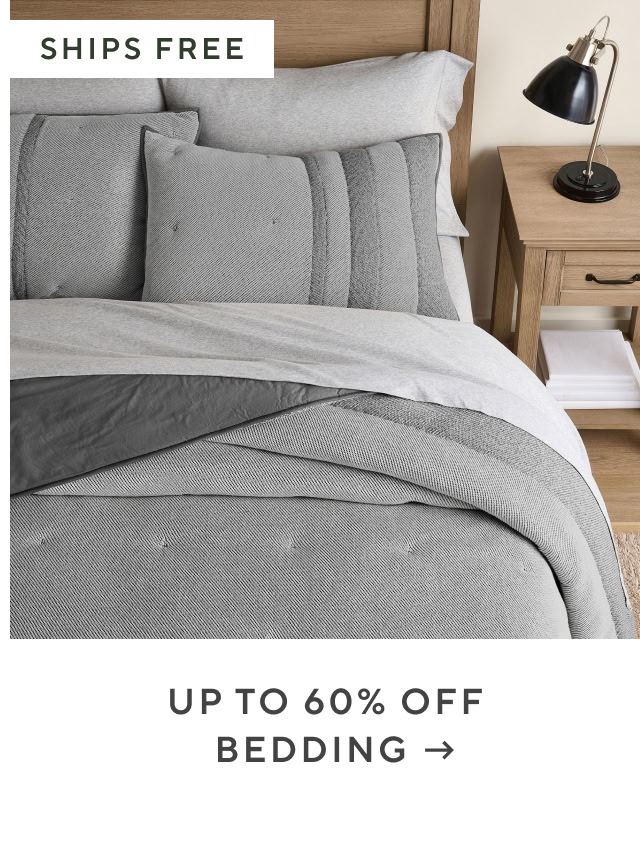 Up to 60% off bedding