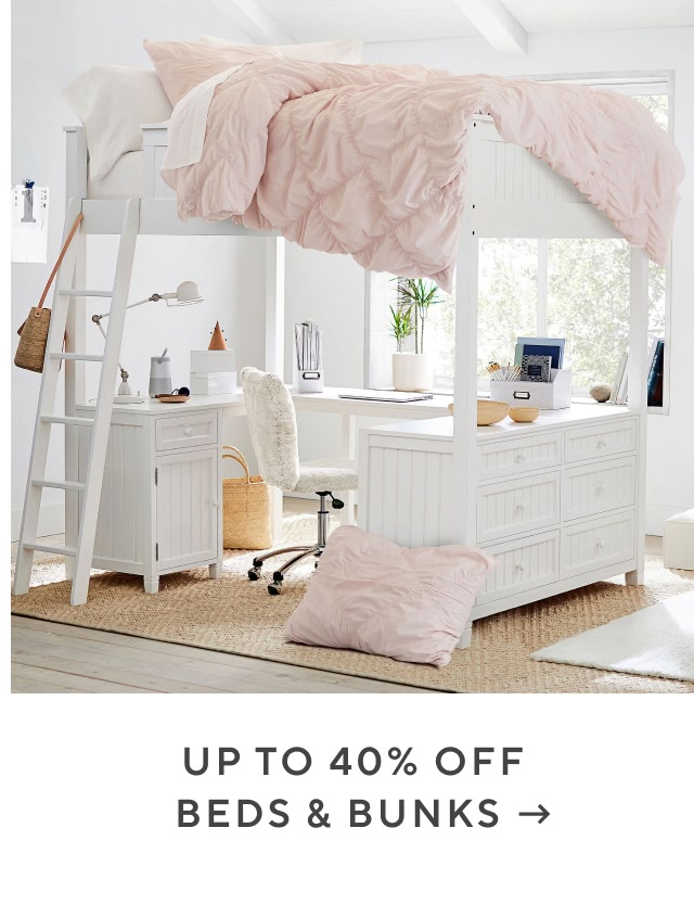 Up to 40% off beds and bunks