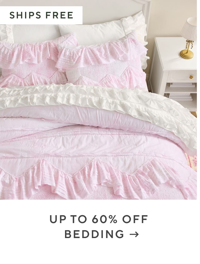 Up to 60% off bedding
