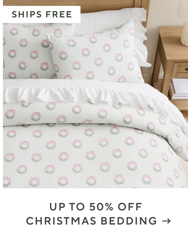 Up to 50% off christmas bedding