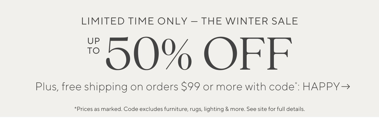 The Winter Sale Up to 50% off
