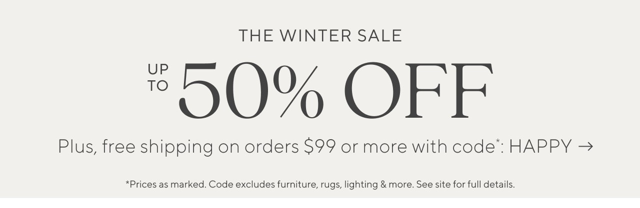 Winter Sale Up to 50% Off