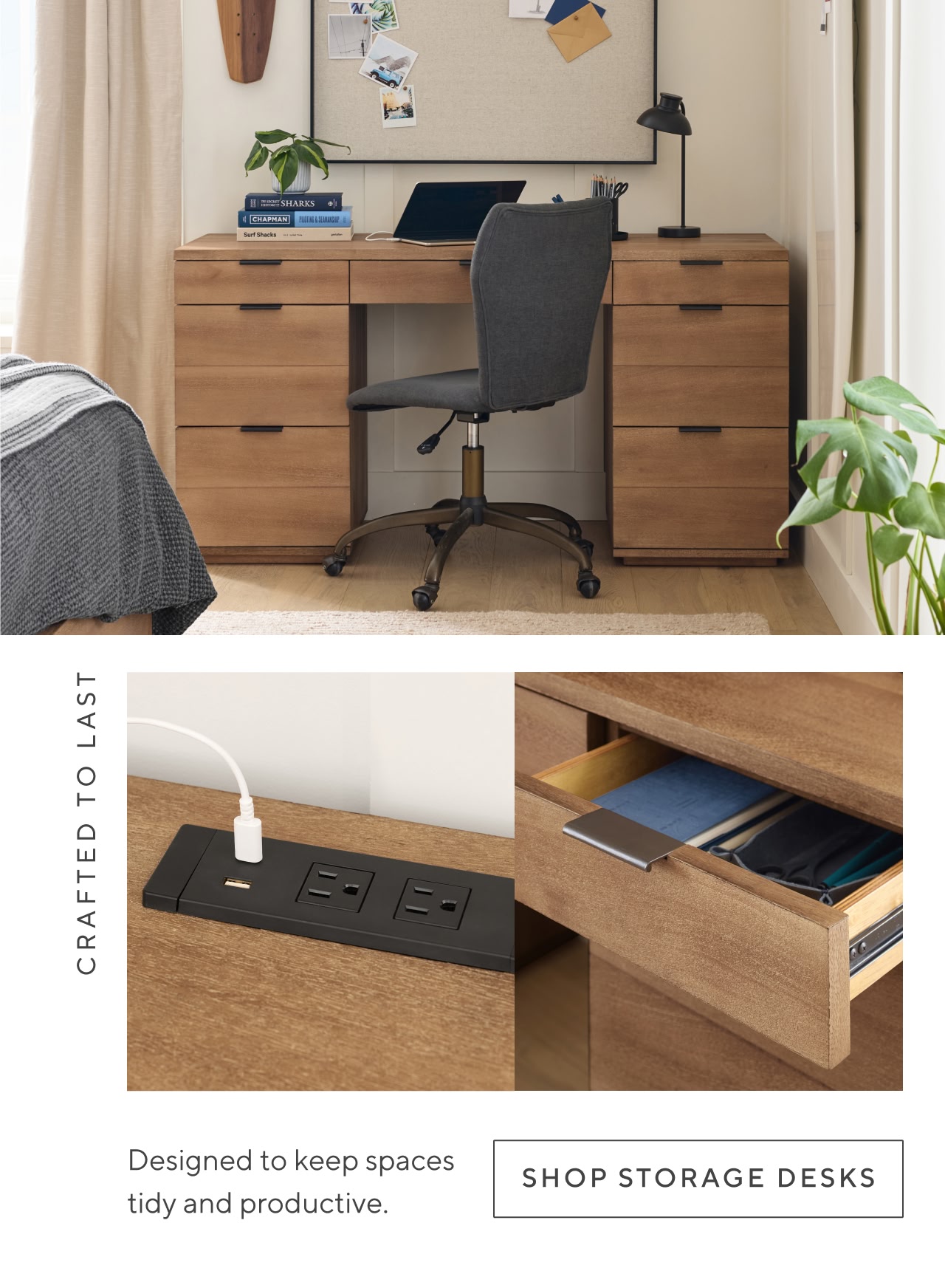 Shop storage desks