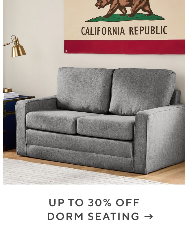 Up to 30% off dorm seating