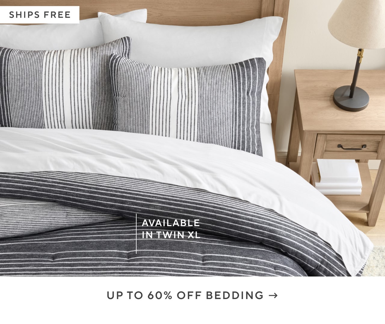 Up to 60% off bedding