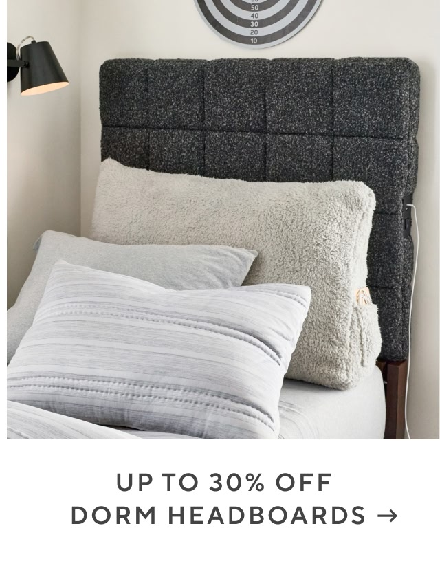 Up to 30% off dorm headboards