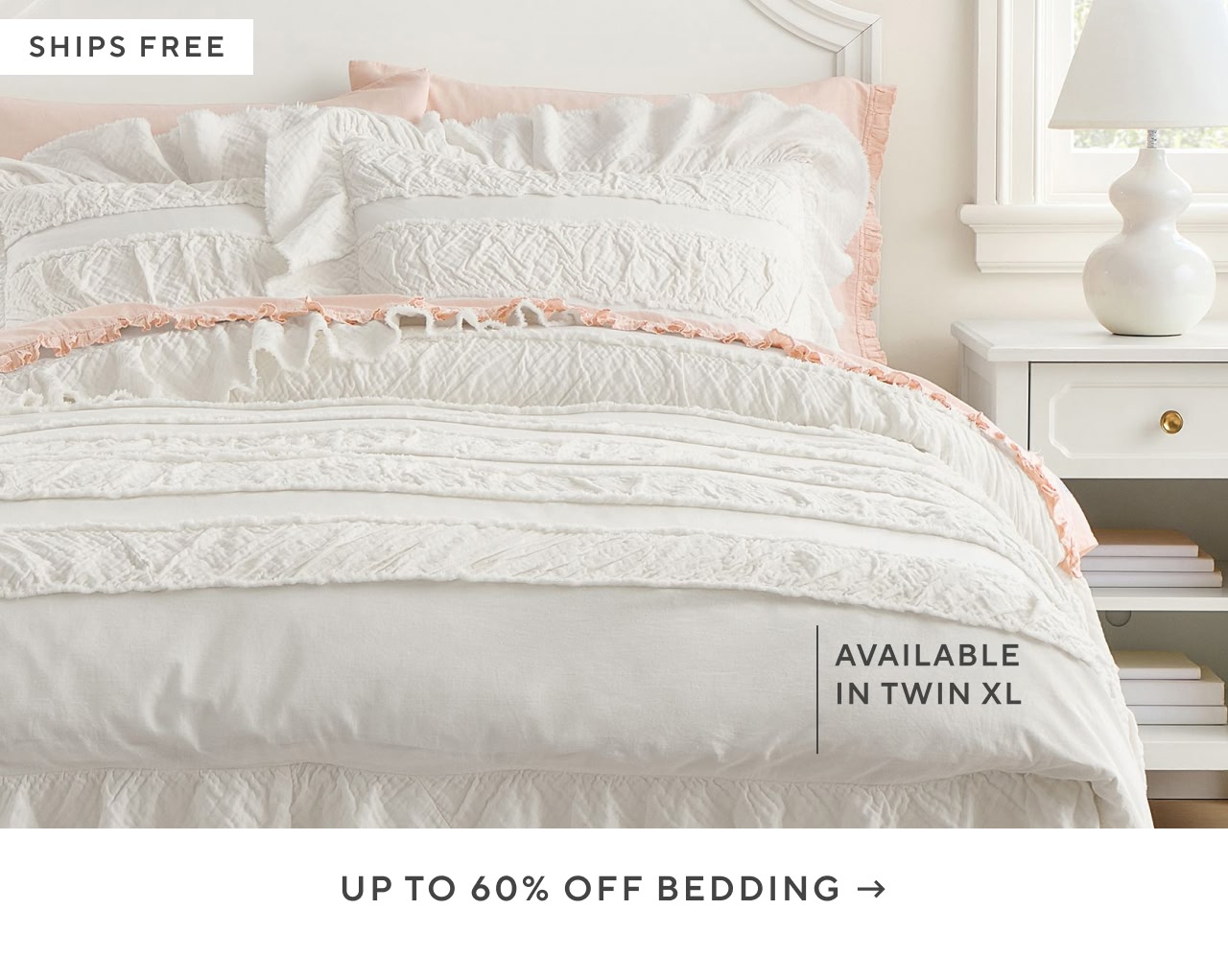 Up to 60% off bedding