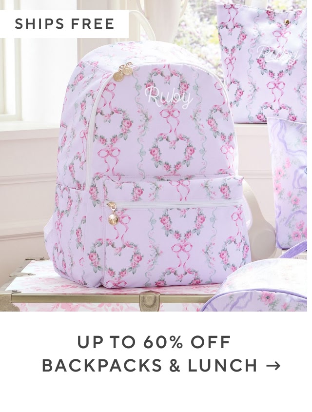Up to 60% off backpacks and lunch