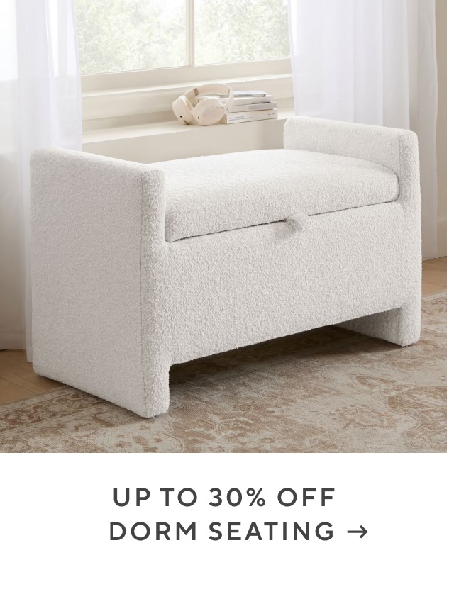 Up to 30% off dorm seating