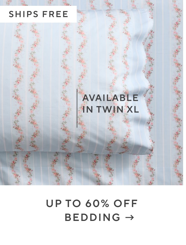 Up to 60% off bedding