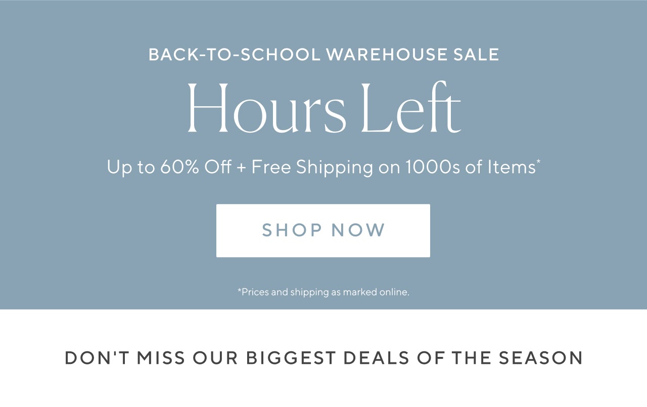 Back-to-school sale hours left