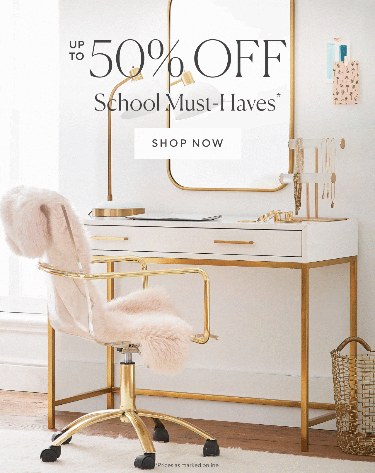Up to 50% off school must-haves