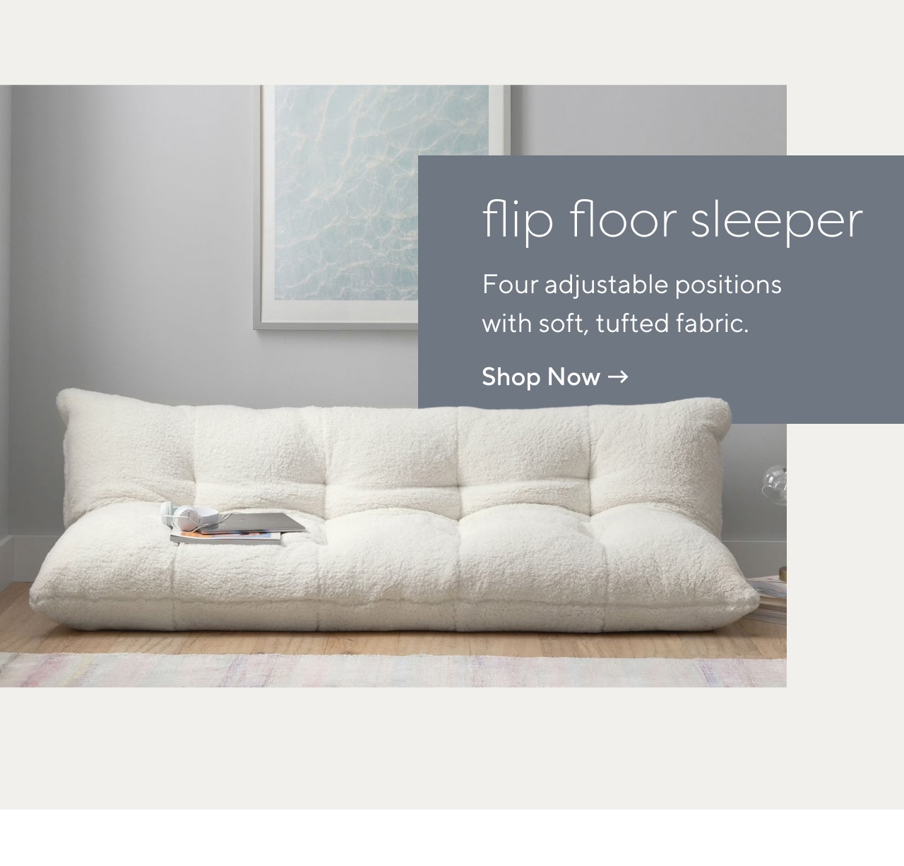 Flip floor sleeper
