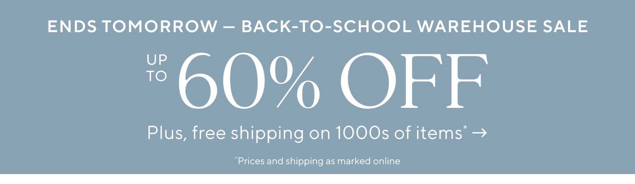 Back-To-School Warehouse Sale