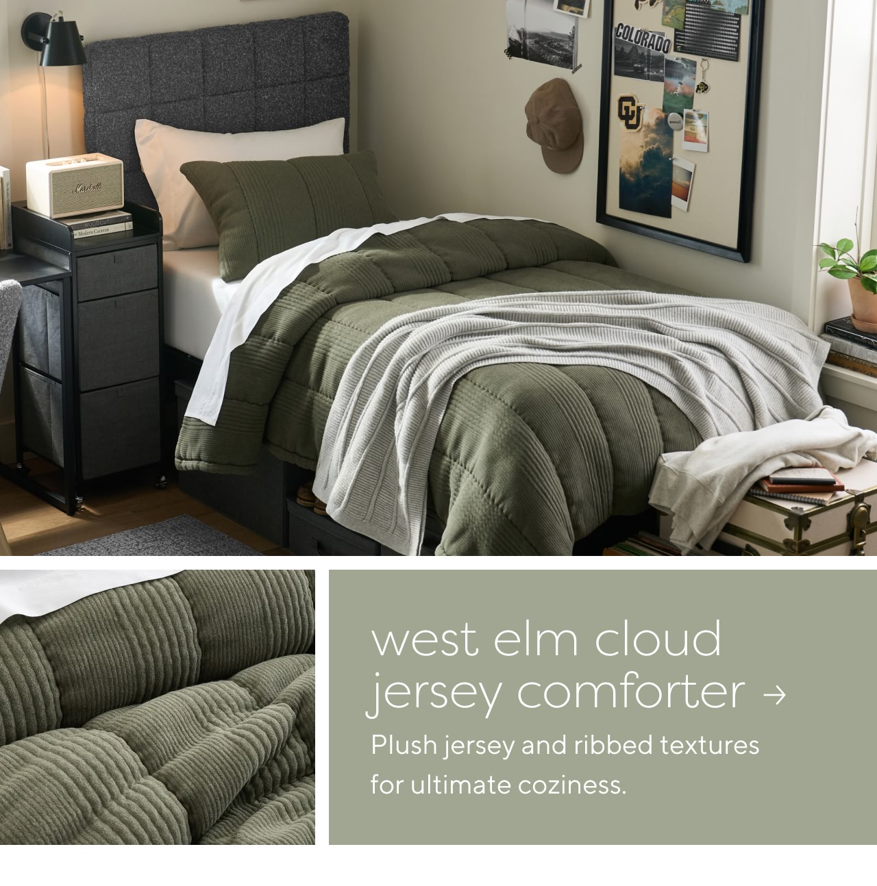 West elm cloud jersey comforter